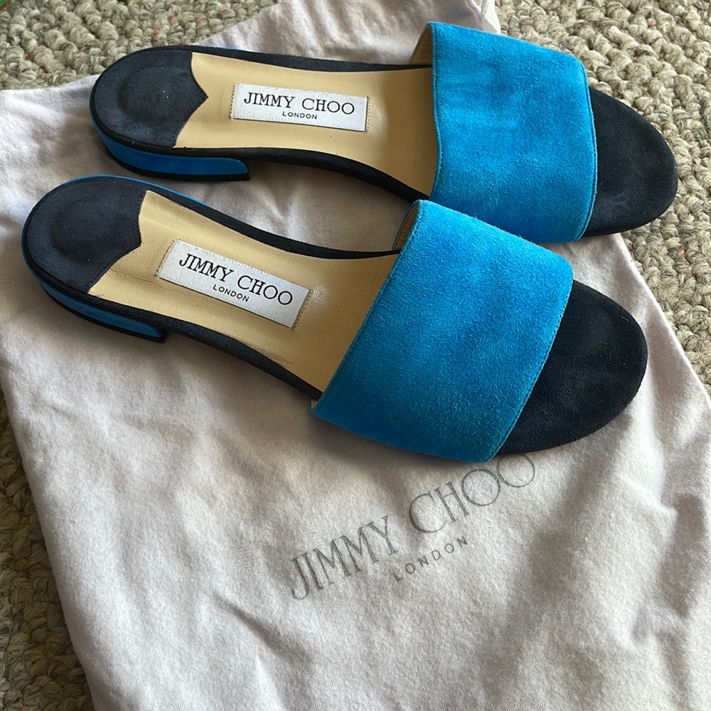 Women’s Ocean Blue Jimmy Choo sandal slip-on shoes